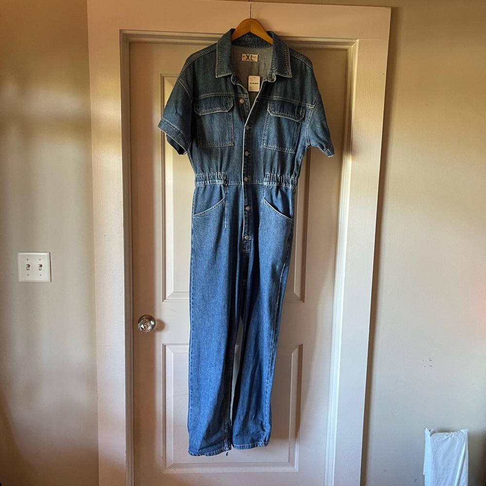 We The Free Indigo Denim Jumpsuit